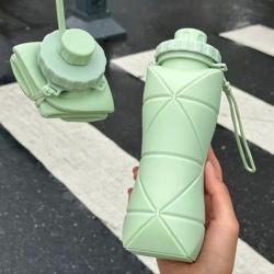 Silicone Folding Kettle for Sports and Fitness, Portable Silicone Coffee Cup, Outdoor Travel Large-Capacity Anti-Scalding Water Bag