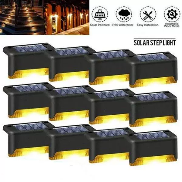 Solar Deck Lights 3 Type Outdoor Step Lights Waterproof Led-Taobao