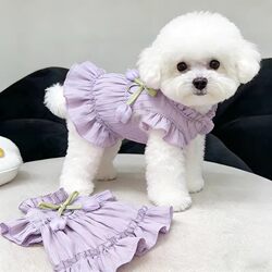 Spring and Summer Pet Clothing, Breathable and Cool Tutu Skirt, Dog and Cat Dress, Teddy, Bichon, Pomeranian Clothes