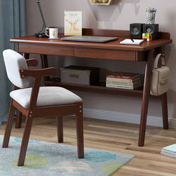 Menhu Muyu All Solid Wood Desk Bedroom Student Home Writing Desk Small Apartment Japanese Style Learning Desktop Computer Table