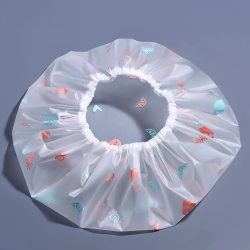 New High-End Thickened Large Single-Layer Waterproof Shower Cap for Women, Deepened Hat for Bathing, Sturdy and Enlarged, Cute Shower Cap