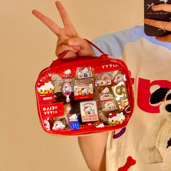 Cute Cat Cosmetic Bag, Women's Portable Large-Capacity Toiletry Bag, Student Travel Waterproof Storage Bag