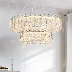 Crystal chandelier living room main light 2024 new modern light luxury G Zhongshan lamp French cream style dining room bedroom