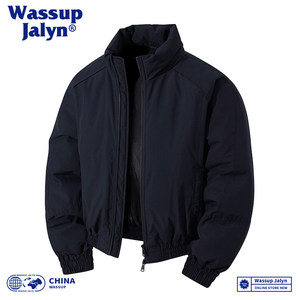 
WASSUP JALYN American stand-collar pilot cotton coat men's winter thickened warm cotton jacket loose cotton coat
