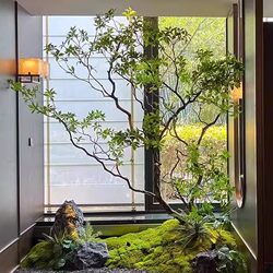 Simulated Green Plant, Horse-Drunken Tree, Artificial Tree Decoration for Hotel Lobby, Window Display, Fake Plants, Indoor and Outdoor Landscape Decoration
