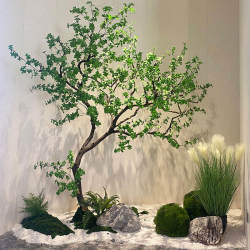 Artificial Hanging Bell Tree for Indoor and Outdoor Tea Room Window Decoration, Fake Tree, Horse-Dranker Tree Landscaping Combination, Fake Green Plant Landscape Ornament