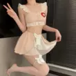 Váy xếp ly eo cao nữ hot girl mùa hè váy ngắn nhỏ nhắn váy chữ A váy ngắn màu trắng cosplay Hóa Trang Hầu Gái Sexy Quyến Rũ Gợi Cảm Khiêu Gợi Bộ Đồ Ngủ Cô Giúp Việc Quyến Rũ 