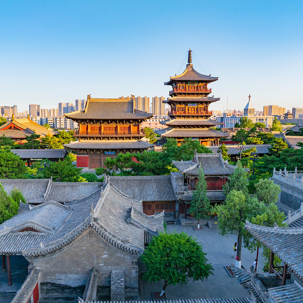 大同旅游到悬空寺应县木塔云冈石窟华严寺善化寺博物馆纯玩三日游