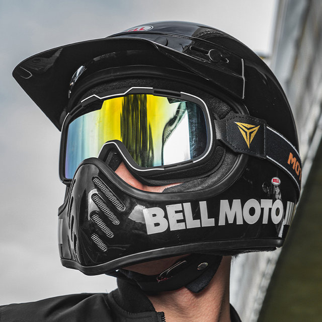 Modo Wolf Motorcycle Full Helmet Goggles Retro Cool Windproof Sand Off-Road Motorcycle Glasses Cycling Helmet Goggles
