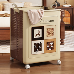 Dirty Clothes Basket, Foldable, Large Capacity, for Storing Dirty Clothes, Household Bathroom Storage Basket, Doll and Toy Storage Organizer