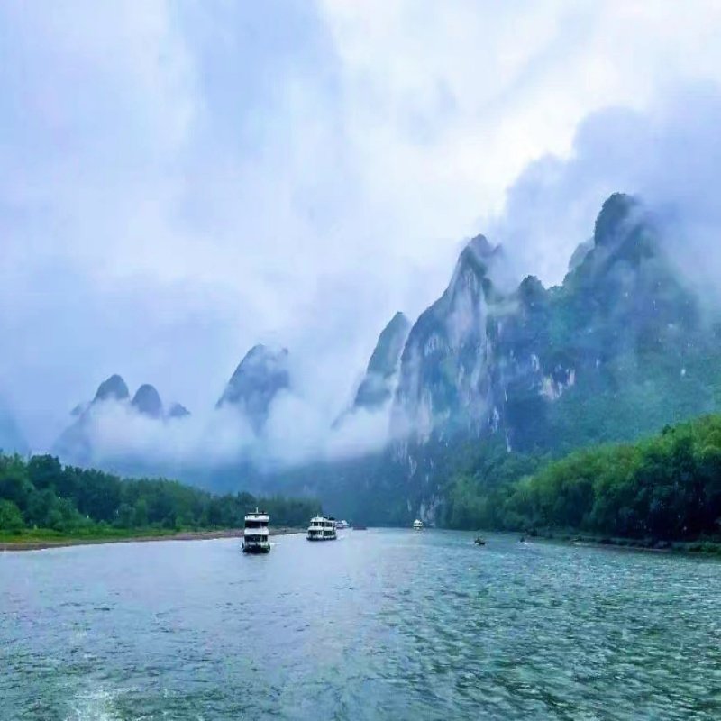 【四星船游大漓江】桂林阳朔4天3晚古东瀑布遇龙河竹筏靖江王府