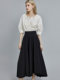 ELLE black design high-waisted skirt for women 2025 summer new layered high-quality simple slim skirt