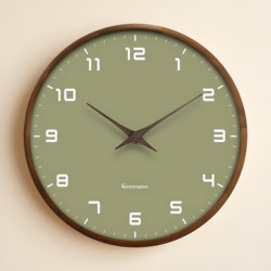 European-Style Solid Wood Modern Minimalist Retro Silent Clock Wall Clock Living Room Clock Chinese-Style Wooden Creative American-Style Wall Clock