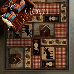 Goya American-Style Carpet, Vintage Ethnic Style, Light Luxury, Retro Living Room, Bedroom Bedside Rug, 2025 New Model, Wipeable and Washable