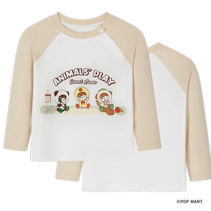 
ibaby/Bubble Mart children's long-sleeved T-shirt boys' early autumn clothing girls' tops infant inner wear