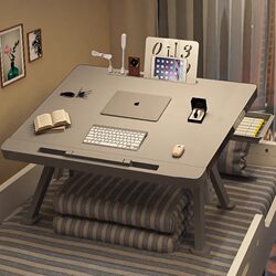 German Bed Small Table Foldableable Bed Table Student Dormitory Desk Mobile Small Table Board Enlarged Multi-Function