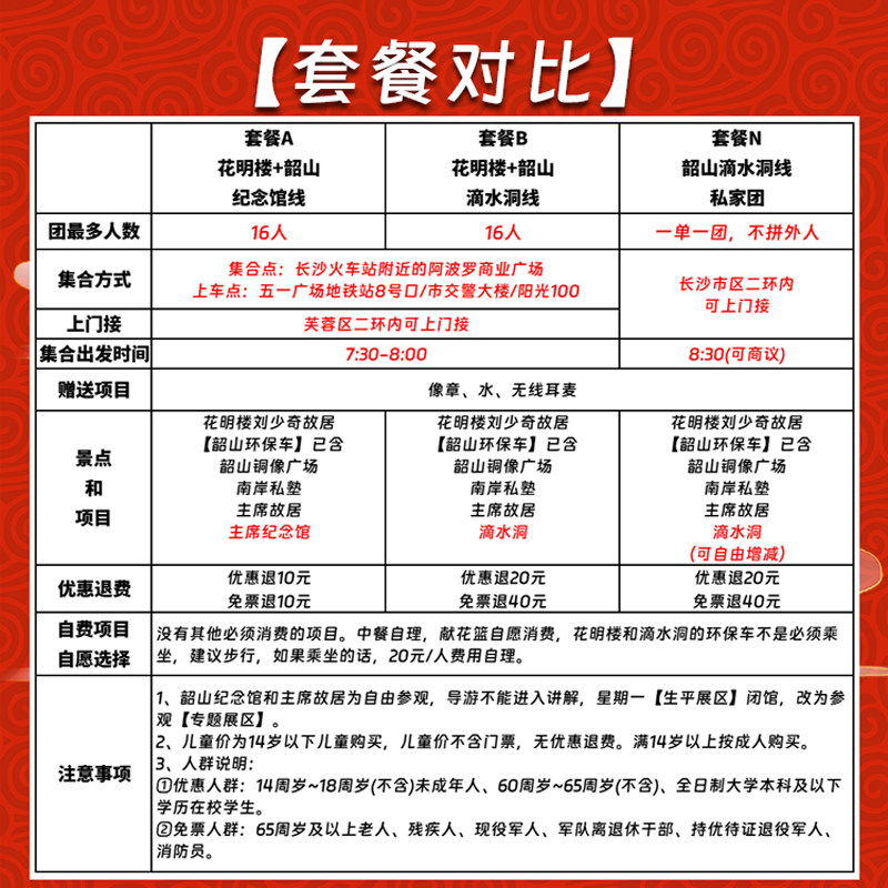 长沙韶山旅游一日游16人小团 毛泽东故居滴水洞纪念馆刘少奇故居