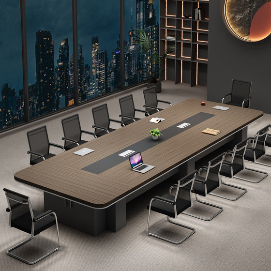 
Office furniture conference table long table simple modern large reception table negotiation training strip table plate table conference room