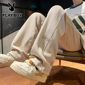 
Playboy's new spring and summer sweatpants men's sports loose straight wide-leg American casual long pants for men