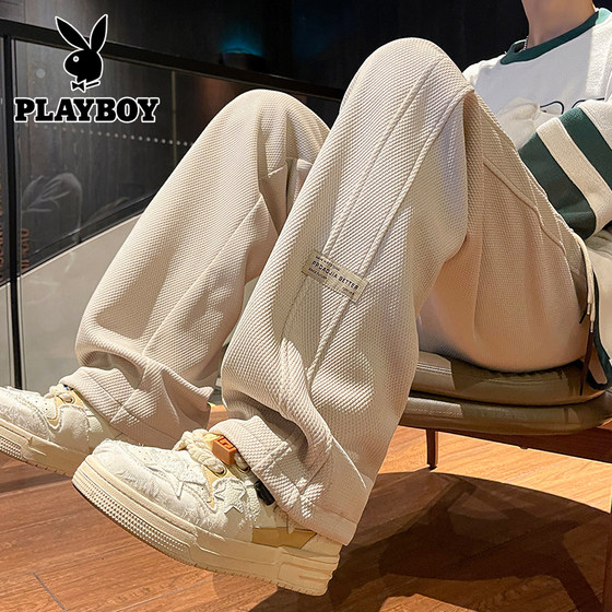 
Playboy's new spring and summer sweatpants men's sports loose straight wide-leg American casual long pants for men