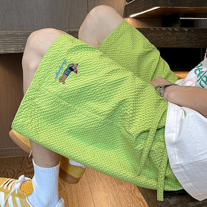 
Dopamine shorts men's summer bubble gauze loose five-point casual pants teenager ice silk beach sports mid-sports pants