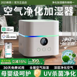 Humidifier and Air Purifier Combo for Office, Small Smart Home Desktop, Silent for Bedroom and Living Room, Large Spray