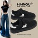 Global Moral Training Shoes for Women 2025 New Popular Black Shoes Women's Autumn and Winter Versatile Casual Niche Original Sneakers