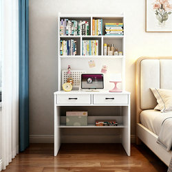 Desk and Bookshelf Integrated Desk, Study Room Wall-Mounted Computer Desk, Desktop Home Modern Minimalist Bedroom Study Desk, Writing Desk