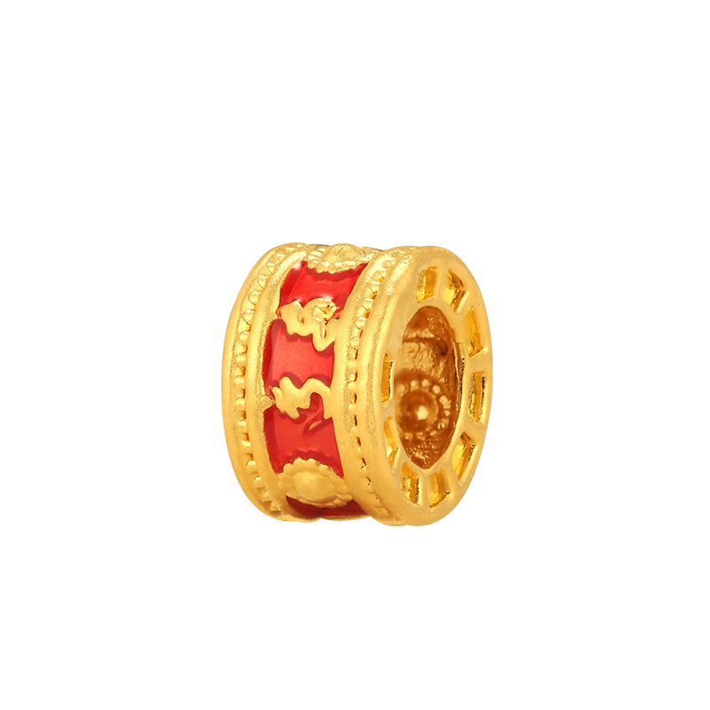 盘缠黄金手链足金藏式钱串金盘缠古法碎金子手镯纯金转运珠手串