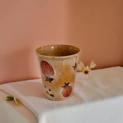Jingdezhen Hand-Painted Pure Handmade Ceramic Water Cup, Milk Cup, Cola Cup, Handshake Cup, Underglaze Color Ceramic Cup Souvenir