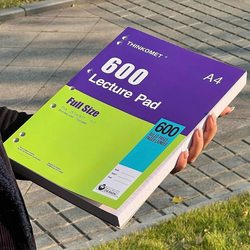 Thin and Crisp 600-Page Thickened Upgraded American-Style Notebook with Horizontal Lines for Students and Exam Preparation, Diary Notebook with Thin and Crisp Paper