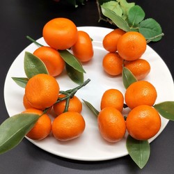 Artificial Orange String with Branches and Leaves, Fake Sugar Orange, Honey Kumquat Model, Fake Orange Fruit Shop Decoration
