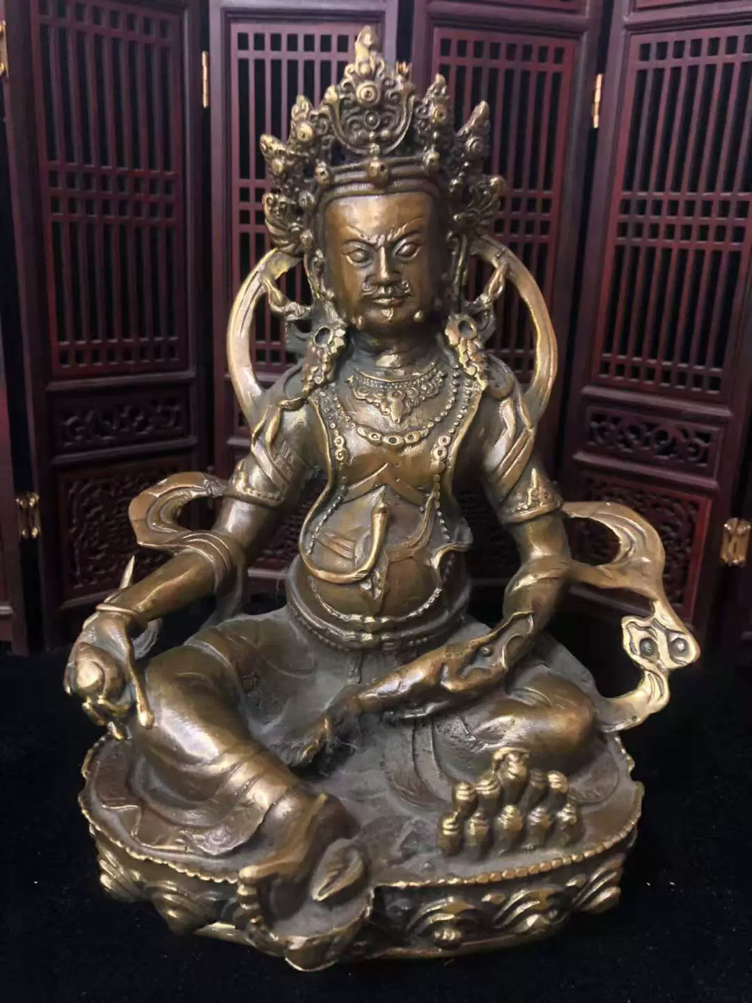 純銅 蔵仏 黄財神密宗 双修仏像 歓喜仏 仏像 双修仏像 双身像