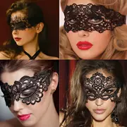 Mặt nạ nửa mặt nữ masquerade đảng cosplay đạo cụ sexy ren catwoman mặt nạ mắt đen Bịt mắt satin bóng có dây buộc Dụng cụ BDSM Bịt Mắt Bạo Dâm