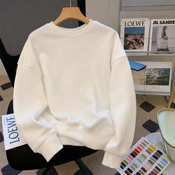 New Round-Neck Sweatshirt for Men, Autumn and Winter Style, Fleece-Lined, American Trendy Brand, Couple's Autumn Hoodie, Men's Trendy Jacket
