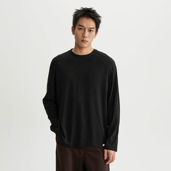 
AWT25AW light fleece blended material, line segmentation design, long-sleeved warm T-shirt for men and women