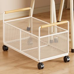 German Imported Book Storage Box, Under-Desk Bag Storage Rack with Wheels, Small Trolley for High School Students to Store Books