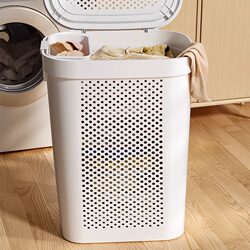Xingyou Large-Capacity Dirty Clothes Basket with Lid for Home Use, Bathroom Storage Laundry Basket, Dirty Clothes Storage Bin
