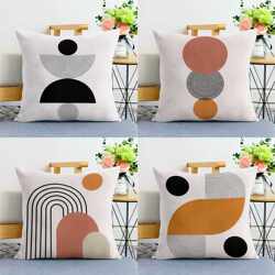 Nordic Black and White Pillowcase, Simple and Luxurious Houndstooth Cushion, Beautiful Gray Geometric Living Room Sofa Cushion