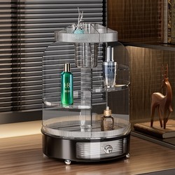 German Rotating Cosmetics Storage Box Desktop High-End Dressing Table Skin Care Products Exquisite Dust-Proof Lipstick Rack Perfume Rack