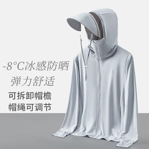 
upf50+ outdoor ice silk sun protection clothing for men in summer, UV protection, light and breathable fishing sun protection clothing for men
