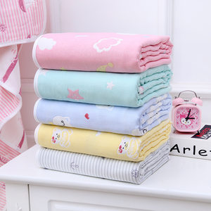 
Newborn baby bath towel pure cotton gauze children's quilt six layers of gauze children's towel quilts children's bath towel