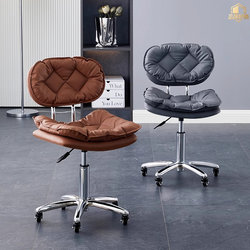 Adjustable Bar Stool with Swivel, Commercial Backrest, Front Desk Chair, Bar Chair, Beauty and Nail Stool, Hairdressing Chair, Work Stool
