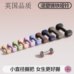 British Women's Home-Use Professional-Grade Fitness Equipment Small Dumbbell Set Pair of Barbells Kettlebells Solid Cast Iron