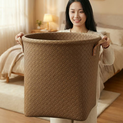 Large-Capacity Dirty Clothes Basket for Home Use, High-Looking Laundry Storage Bin, Waterproof Bathroom Dirty Clothes Hamper, Doll Storage Organizer