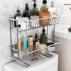 Toilet Top Shelf 304 Stainless Steel Bathroom No-Drill Storage Rack for Bathroom, Toilet, and Washroom Manufacturer
