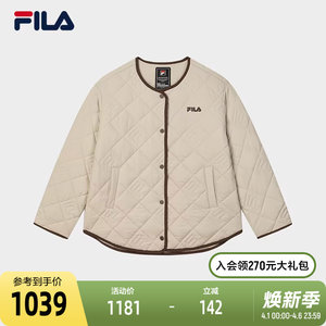 FILA official women's cotton jacket 2025 spring new fashionable casual warm loose quilted jacket jacket
