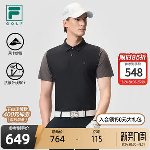
Xu Longyi's FILA official men's short-sleeved boundless POLO shirt 2025 summer new golf top