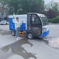 Property Management Area Sanitation Electric High-Pressure Cleaning Vehicle Four-Wheel Factory Street Sanitation School Municipal Road Washing Vehicle