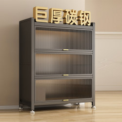 Steel Shoe Cabinet for Home Use, Entryway Cabinet, Indoor Storage Cabinet, Large Capacity Storage Cabinet, Metal Dust-Proof Shoe Rack